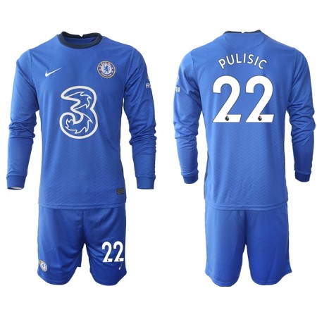 Chelsea Christian Pulisic 22 Kind Thuistenue 2020-21 L/S Chelsea Christian Pulisic 22 Kind Thuistenue 2020-21 L/S